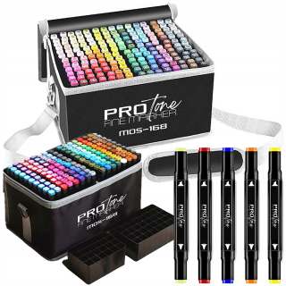 Alkoholické markery Pro Set 168 PCS Touch + Bag
