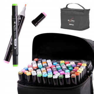 Dvojité markery Transparentné Pro 80 PCS