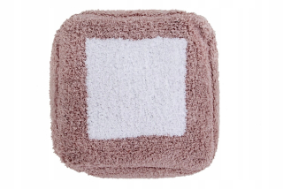 Marshmallow Square Vintage Nude Cotton Pouf