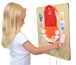 Masterkidz Drevená plaketa Hygiena úst