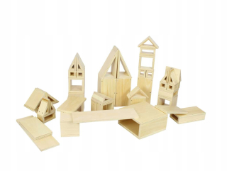 Masterkidz Drevené bloky 48 PCS School Figures