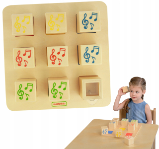 Masterkidz Drevené zvukové zmyslové farby edu