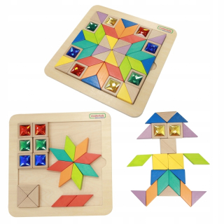 Masterkid Mosaic Puzzle učiť sa tangramové farby