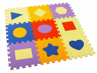 Vzdelávacia penová rohož farebné tvary puzzle