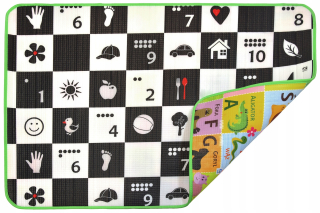 Penová rohož Humbi Chessboard abeceda 100x150x1