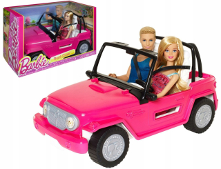 Mattel CJD12 Pink Jeep Barbie a Ken