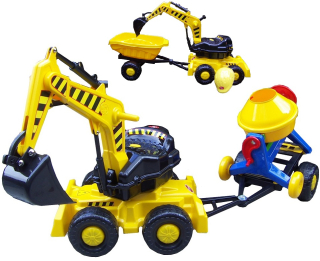 Maximálna súprava: Excavator +až 2 prívesy +betónový mixér!