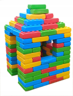 Mega veľké stavebné bloky tehly 30 el. + 2 kolesá