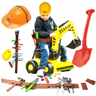 Mega Great Excavator Rider+prilba+orgány+Spadel