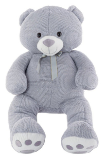 Teddy Bear Teddy XXL 125 cm Šedý deň svätého Valentína #D1