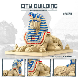 Slávne známe budova Egyptský sfingový 3D model