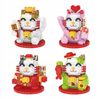 Lucky Cat Doll Model Building Blocks DIY roztomilý výkon