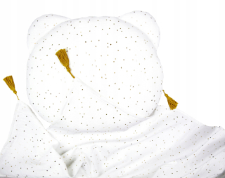 MUSLAN SWADDLE + TEDDY Medvedie vankúš __ prikrývka 65x100