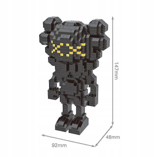 Malé častice LEGO DIY bloky (čierne)
