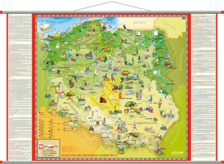 Poľská mapa pre deti na zavesenie 140x100 cm