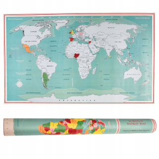 World Map of the Scratch Card, Rex London