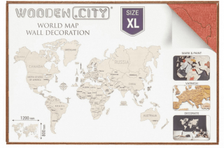 World Map XL, koralová farba