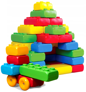 Marioinex Mega Brick Blocks + Creative Wheels