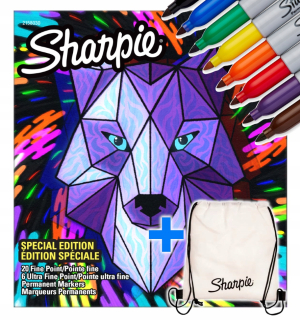 Permanentné fixky Sharpie Sada 26 farieb Wolf