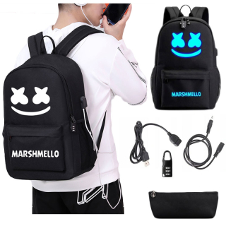 Marshmello batoh žiariaceho školského ceruzky USB