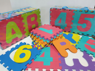 Penové puzzle - Penová mata puzzle 36 ks veľké 30x30