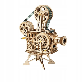 Mechanický filmový projektor 3D drevená puzzle