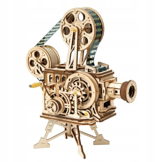 Mechanický 3D filmový projektor drevená puzzle