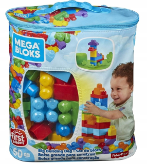 Mega bloks dch55 tyrkysová taška + bloky 60 el