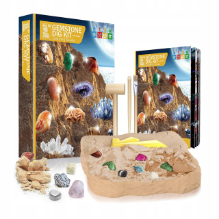 Mega Gemstone Dig Kit Dig 15 skutočné lepidlo
