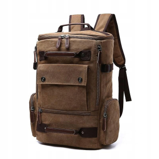 Pánsky vintage Canvas Cestoval batoh (káva)