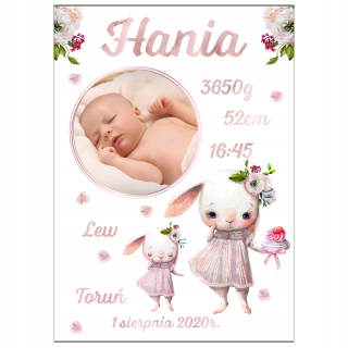 Potlač s fotorámčekom A4 Birthday Krst