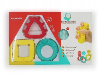 Mombella Geometrické zuby 3 ks 6m+