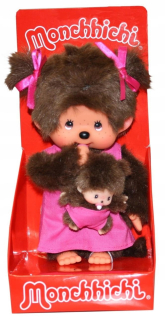 Monchhichi 236200 dievča s detskou opicou