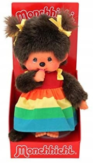 Monchhichi Original Girl Rainbow Doll