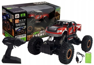 Monster Truck na diaľku ovládaný R/C 1:14 Červená