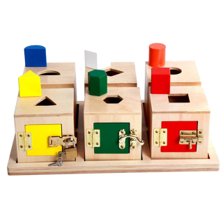 Montessori Early Lock Box Pamäť Vzdelávanie