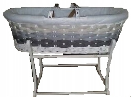 Mothercare Ombre Gray Moses Basket + Cradle