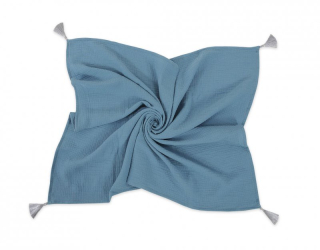 Mulová prikrývka s strapcami - B Blue Summer 2022