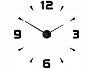 Prilepený! Shot Wall Clock Black Gloss!