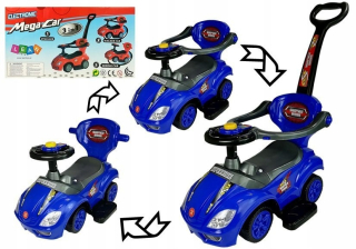 ND24_4996 Ride s mega automobilom 3in1 Blue Pusher