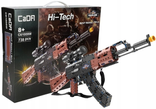 ND24_7550 AK47 RIFLA vyrobená z blokov na skladanie 738 e