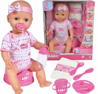 Novonarodené detské funkčné nápoje bábiky Sika 43 cm Simba