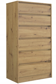 Moderná originálna komoda Karo K6 - Artisan Oak