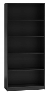 Moderná čierna knižnica 80 cm polica knižnej skrinky