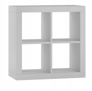 Moderná elegantná polica Kalax 2x2 - biela