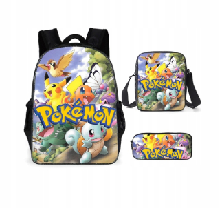 Nová sada veľkých batohov +puzdro na ceruzku +taška na pokémon