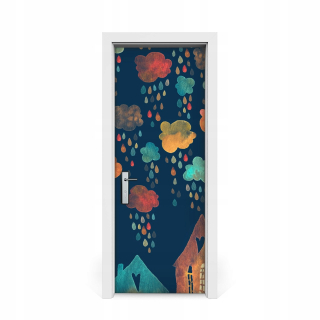 Nálepka na akvarely Colorful Houses 75x205