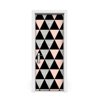 Geometrické trojuholníky s nálepkou na dvere 75x205
