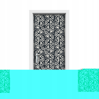 Geometrický kmeňový vzor na dverovú nálepku 85x205