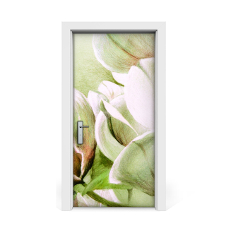 Magnolia Flowers Natura 95x205 Nálepka na dvere